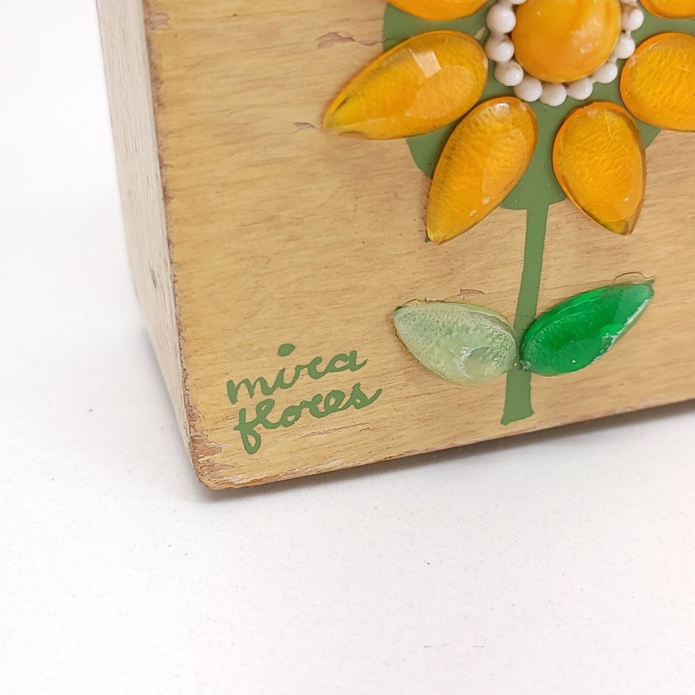 Enid Collins Of Texas 1960's Wood Box Purse "mira flores" Boho‎ Vintage Handbag - Picture 11 of 11